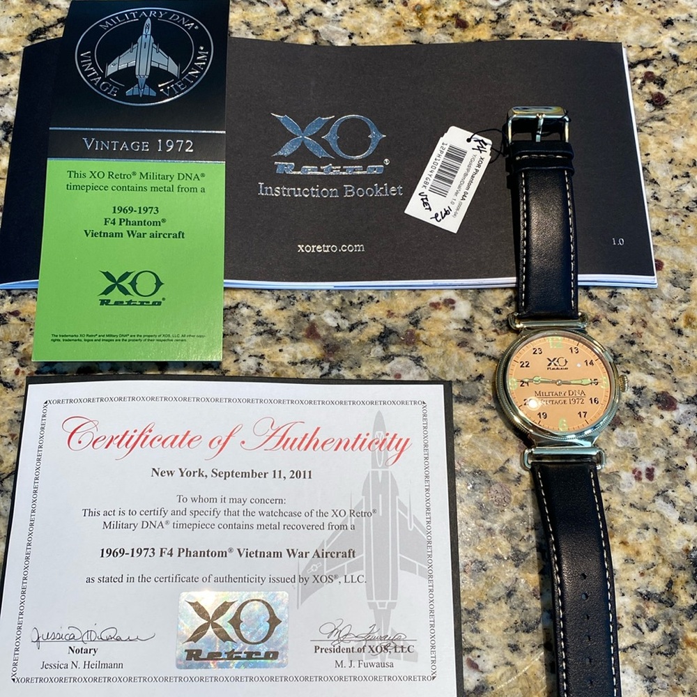 XO Retro Mens F-4 Phantom Vietnam Military DNA mens watch